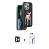MARSİLYAN™- iPhone 16 Pro Max Kılıf Nova Form Koleksiyonu - Siyah Bilvis 3X AR HD Cam Ekran Koruyucu + PVD Metal Kamera Lens - SH