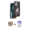 MARSİLYAN™- iPhone 16 Pro Max Kılıf Nova Form Koleksiyonu - Siyah Bilvis 5in1 3D Magic Cam Ekran Koruyucu + Pers Alüminyum Kamera Lens - CLTM