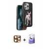 MARSİLYAN™- iPhone 16 Pro Max Kılıf Nova Form Koleksiyonu - Siyah Bilvis 5in1 5D Magic Hayalet Cam Ekran Koruyucu + Pers Alüminyum Kamera Lens - CLTM