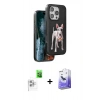 MARSİLYAN™- iPhone 16 Pro Max Kılıf Nova Form Koleksiyonu - Siyah Bilvis 5in1 5D Magic Hayalet Cam Ekran Koruyucu + Beyaz Raze Metal Kamera Lens