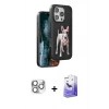 MARSİLYAN™- iPhone 16 Pro Max Kılıf Nova Form Koleksiyonu - Siyah Bilvis 5in1 5D Magic Hayalet Cam Ekran Koruyucu + Pers Alüminyum Kamera Lens - GS
