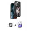 MARSİLYAN™- iPhone 16 Pro Max Kılıf Nova Form Koleksiyonu - Siyah Bilvis 5in1 5D Magic Hayalet Cam Ekran Koruyucu + PVD Metal Kamera Lens - GS