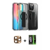 MARSİLYAN™- iPhone 16 Pro Max Kılıf Nova Işık Koleksiyonu - Şeffaf 360 Full Body Arka Koruyucu + Pers Alüminyum Kamera Lens - CLTM
