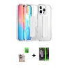 MARSİLYAN™- iPhone 16 Pro Max Kılıf Nova Işık Koleksiyonu - Şeffaf 360 Full Body Arka Koruyucu + Raze Metal Kamera Lens - NLGY