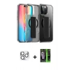MARSİLYAN™- iPhone 16 Pro Max Kılıf Nova Işık Koleksiyonu - Şeffaf 360 Full Body Arka Koruyucu + Pers Alüminyum Kamera Lens - GS