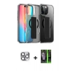 MARSİLYAN™- iPhone 16 Pro Max Kılıf Nova Işık Koleksiyonu - Şeffaf 360 Full Body Arka Koruyucu + Pers Alüminyum Kamera Lens - GI