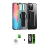 MARSİLYAN™- iPhone 16 Pro Max Kılıf Nova Işık Koleksiyonu - Şeffaf 360 Full Body Arka Koruyucu + Raze Metal Kamera Lens - BZ