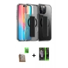 MARSİLYAN™- iPhone 16 Pro Max Kılıf Nova Işık Koleksiyonu - Şeffaf 360 Full Body Arka Koruyucu + Raze Metal Kamera Lens - CLTM