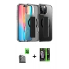 MARSİLYAN™- iPhone 16 Pro Max Kılıf Nova Işık Koleksiyonu - Şeffaf 360 Full Body Arka Koruyucu + Raze Metal Kamera Lens - SH