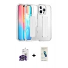 MARSİLYAN™- iPhone 16 Pro Max Kılıf Nova Işık Koleksiyonu - Şeffaf Pasifik Cam Ekran Koruyucu + Bilvis Titan Kamera Lens - SH