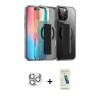 MARSİLYAN™- iPhone 16 Pro Max Kılıf Nova Işık Koleksiyonu - Şeffaf Pasifik Cam Ekran Koruyucu + Pers Alüminyum Kamera Lens - GS
