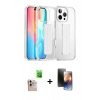 MARSİLYAN™- iPhone 16 Pro Max Kılıf Nova Işık Koleksiyonu - Siyah 3D Antistatik Mat Seramik Nano Ekran Koruyucu + Raze Metal Kamera Lens - NLGY