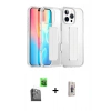MARSİLYAN™- iPhone 16 Pro Max Kılıf Nova Işık Koleksiyonu - Siyah Bilvis 3D Cam Ekran Koruyucu + Raze Metal Kamera Lens - SH