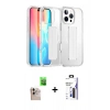 MARSİLYAN™- iPhone 16 Pro Max Kılıf Nova Işık Koleksiyonu - Siyah Bilvis 3X AR Hayalet Cam Ekran Koruyucu + Raze Metal Kamera Lens - NLGY