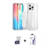 MARSİLYAN™- iPhone 16 Pro Max Kılıf Nova Işık Koleksiyonu - Siyah Bilvis 3X AR HD Cam Ekran Koruyucu + Bilvis Titan Kamera Lens - TMGI