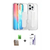 MARSİLYAN™- iPhone 16 Pro Max Kılıf Nova Işık Koleksiyonu - Siyah Bilvis 3X AR HD Cam Ekran Koruyucu + Raze Metal Kamera Lens - CLTM