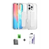 MARSİLYAN™- iPhone 16 Pro Max Kılıf Nova Işık Koleksiyonu - Siyah Bilvis 3X AR HD Cam Ekran Koruyucu + Raze Metal Kamera Lens - SH