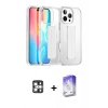MARSİLYAN™- iPhone 16 Pro Max Kılıf Nova Işık Koleksiyonu - Siyah Bilvis 5in1 3D Magic Cam Ekran Koruyucu + PVD Metal Kamera Lens - GS