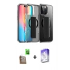 MARSİLYAN™- iPhone 16 Pro Max Kılıf Nova Işık Koleksiyonu - Siyah Bilvis 5in1 3D Magic Cam Ekran Koruyucu + Raze Metal Kamera Lens - CLTM