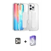 MARSİLYAN™- iPhone 16 Pro Max Kılıf Nova Işık Koleksiyonu - Siyah Bilvis 5in1 3D Magic Cam Ekran Koruyucu + PVD Metal Kamera Lens - GD