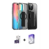 MARSİLYAN™- iPhone 16 Pro Max Kılıf Nova Işık Koleksiyonu - Siyah Bilvis 5in1 3D Magic Cam Ekran Koruyucu + Bilvis Titan Kamera Lens - TMGI