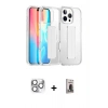 MARSİLYAN™- iPhone 16 Pro Max Kılıf Nova Işık Koleksiyonu - Siyah Bilvis Hayalet Cam Ekran Koruyucu + Pers Alüminyum Kamera Lens - GS