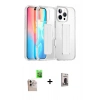MARSİLYAN™- iPhone 16 Pro Max Kılıf Nova Işık Koleksiyonu - Siyah Bilvis Hayalet Cam Ekran Koruyucu + Raze Metal Kamera Lens - NLGY