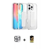 MARSİLYAN™- iPhone 16 Pro Max Kılıf Nova Işık Koleksiyonu - Siyah Buffer Cam Ekran Koruyucu + Pers Alüminyum Kamera Lens - GI