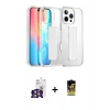 MARSİLYAN™- iPhone 16 Pro Max Kılıf Nova Işık Koleksiyonu - Siyah Buffer Cam Ekran Koruyucu + Gümüş Bilvis Titan Kamera Lens