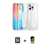 MARSİLYAN™- iPhone 16 Pro Max Kılıf Nova Işık Koleksiyonu - Siyah Buffer Cam Ekran Koruyucu + PVD Metal Kamera Lens - SH