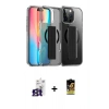 MARSİLYAN™- iPhone 16 Pro Max Kılıf Nova Işık Koleksiyonu - Siyah Buffer Cam Ekran Koruyucu + Bilvis Titan Kamera Lens - TMGI