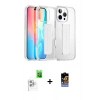 MARSİLYAN™- iPhone 16 Pro Max Kılıf Nova Işık Koleksiyonu - Siyah Buffer Hayalet Cam Ekran Koruyucu + Raze Metal Kamera Lens - BZ