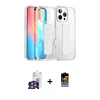 MARSİLYAN™- iPhone 16 Pro Max Kılıf Nova Işık Koleksiyonu - Siyah Buffer Hayalet Cam Ekran Koruyucu + Bilvis Titan Kamera Lens - GS