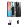 MARSİLYAN™- iPhone 16 Pro Max Kılıf Nova Işık Koleksiyonu - Siyah Buffer Hayalet Cam Ekran Koruyucu + Bilvis Titan Kamera Lens - GS