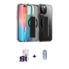 MARSİLYAN™- iPhone 16 Pro Max Kılıf Nova Işık Koleksiyonu - Siyah Joko Magic 5D Cam + Bilvis Titan Kamera Lens - SH