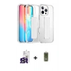 MARSİLYAN™- iPhone 16 Pro Max Kılıf Nova Işık Koleksiyonu - Siyah Joko Magic 5D Hayalet Cam + Bilvis Titan Kamera Lens - SH