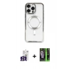 MARSİLYAN™- iPhone 16 Pro Max Kılıf Nova Işık Özel Seri - Şeffaf 360 Full Body Arka Koruyucu + Bilvis Titan Kamera Lens - TMGI