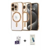MARSİLYAN™- iPhone 16 Pro Max Kılıf Nova Işık Özel Seri - Şeffaf Pasifik Cam Ekran Koruyucu + Bilvis Titan Kamera Lens - TMGI