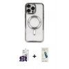 MARSİLYAN™- iPhone 16 Pro Max Kılıf Nova Işık Özel Seri - Şeffaf Pasifik Cam Ekran Koruyucu + Bilvis Titan Kamera Lens - GS