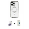 MARSİLYAN™- iPhone 16 Pro Max Kılıf Nova Işık Özel Seri - Şeffaf Pasifik Cam Ekran Koruyucu + Bilvis Titan Kamera Lens - TMGI