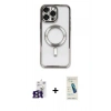 MARSİLYAN™- iPhone 16 Pro Max Kılıf Nova Işık Özel Seri - Şeffaf Pasifik Cam Ekran Koruyucu + Bilvis Titan Kamera Lens - TMGI