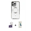 MARSİLYAN™- iPhone 16 Pro Max Kılıf Nova Işık Özel Seri - Şeffaf Pasifik Cam Ekran Koruyucu + Bilvis Titan Kamera Lens - GS