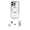MARSİLYAN™- iPhone 16 Pro Max Kılıf Nova Işık Özel Seri - Şeffaf Pasifik Cam Ekran Koruyucu + Raze Metal Kamera Lens - BZ