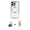MARSİLYAN™- iPhone 16 Pro Max Kılıf Nova Işık Özel Seri - Şeffaf Pasifik Cam Ekran Koruyucu + Bilvis Titan Kamera Lens - SH