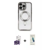 MARSİLYAN™- iPhone 16 Pro Max Kılıf Nova Işık Özel Seri - Şeffaf Pasifik Cam Ekran Koruyucu + Bilvis Titan Kamera Lens - SH