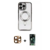 MARSİLYAN™- iPhone 16 Pro Max Kılıf Nova Işık Özel Seri - Siyah 360 Mat Full Body Arka Koruyucu + Pers Alüminyum Kamera Lens - CLTM