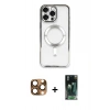 MARSİLYAN™- iPhone 16 Pro Max Kılıf Nova Işık Özel Seri - Siyah 360 Mat Full Body Arka Koruyucu + Pers Alüminyum Kamera Lens - CLTM