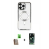 MARSİLYAN™- iPhone 16 Pro Max Kılıf Nova Işık Özel Seri - Siyah 360 Mat Full Body Arka Koruyucu + Raze Metal Kamera Lens - CLTM