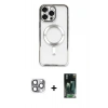 MARSİLYAN™- iPhone 16 Pro Max Kılıf Nova Işık Özel Seri - Siyah 360 Mat Full Body Arka Koruyucu + Pers Alüminyum Kamera Lens - GI