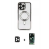 MARSİLYAN™- iPhone 16 Pro Max Kılıf Nova Işık Özel Seri - Siyah 360 Mat Full Body Arka Koruyucu + PVD Metal Kamera Lens - SH